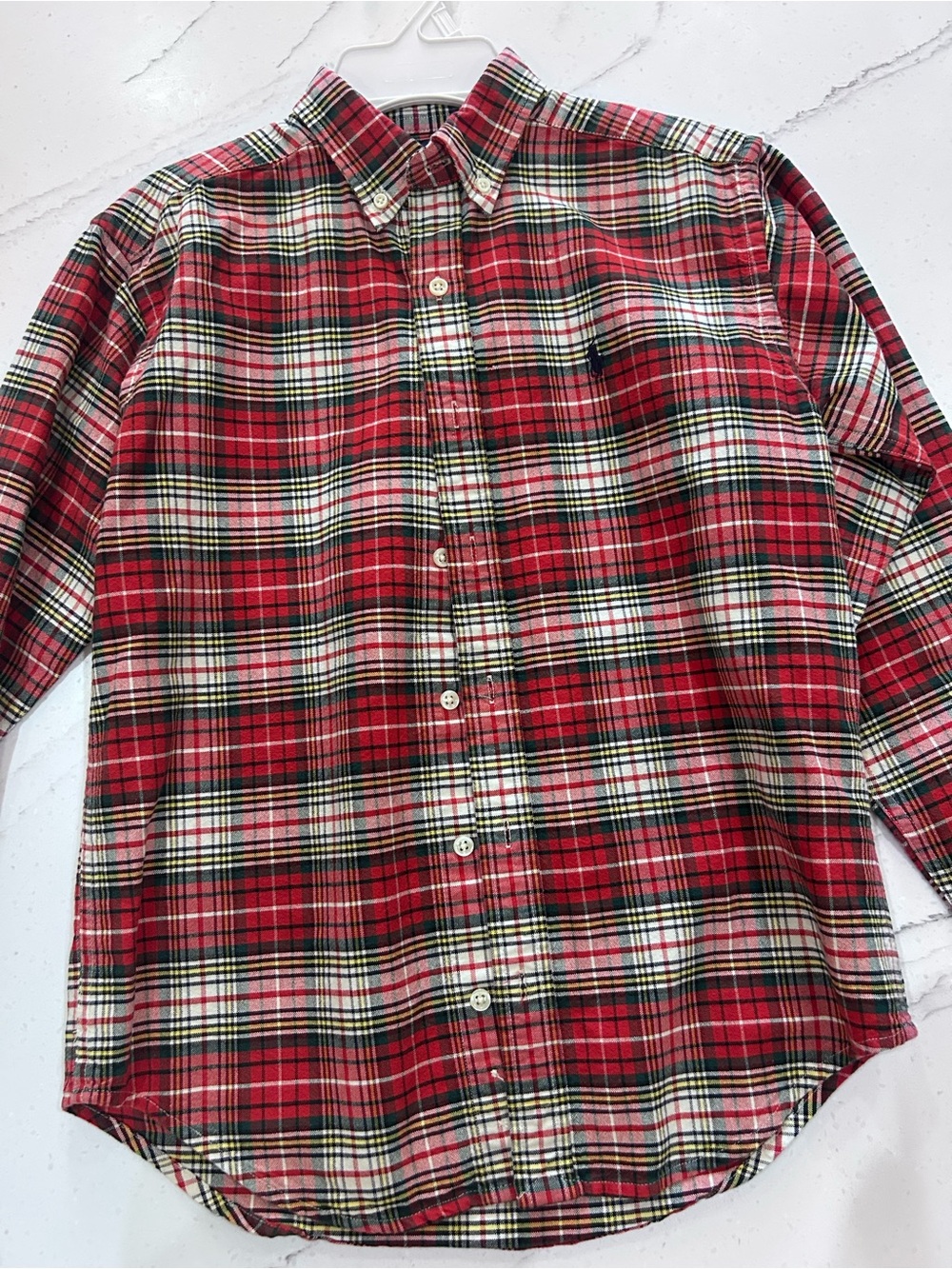 Kids RALPH LAUREN POLO size M 12/14 Plaid Button-Down Shirt - Classic Casual